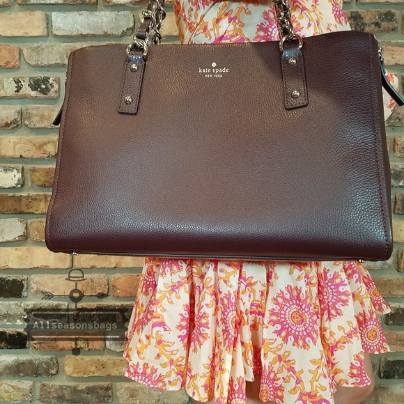 Chocolate Cherry Kate Spade Andee Cobble HILL BAG - Picture 7 of 11